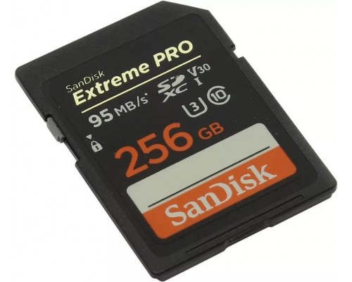Карта памяти SD 256Gb Sandisk Extreme Pro SDSDXXG-256G-GN4IN SDXC UHS-I U3 Class 10 запись/чтение - до 90/95 Мб/сек