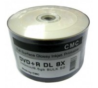 Диск DVD+R DL 8,5Гб CMC 8x Printable (50шт/уп), 1 диск