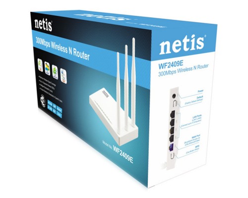 Маршрутизатор Wi-Fi Netis WF2409E 802.11n 300Мбит/с + 4x100Мбит/с LAN + 1x100Мбит/с WAN