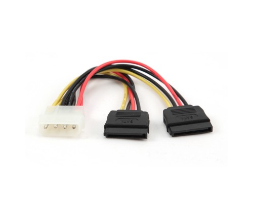 Разветвитель питания Cablexpert CC-SATA-PSY-0.3M 2xSATA HDD 15-pin -> Molex 4-pin, 30см
