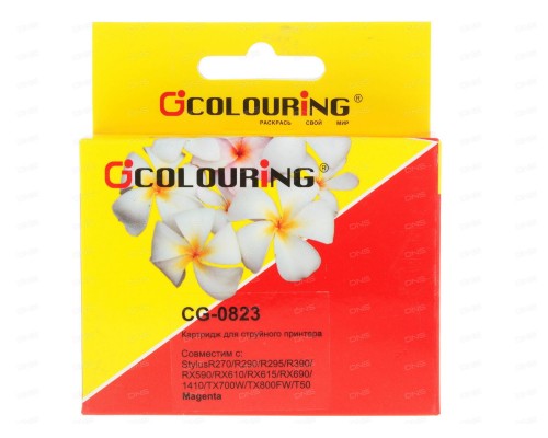 Картридж Colouring T0823 Epson Stylus PhotoR270/R390/RX590, magenta