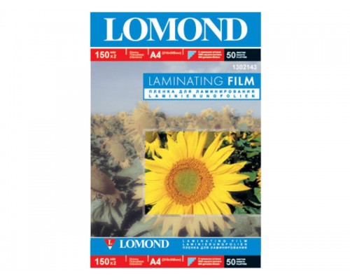 Пленка для ламинирования Lomond 1302142 A4(218*305), 100мкм, глянцевая, 50 пакетов