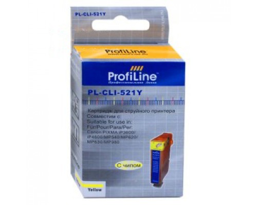 Картридж CANON CLI-521Y Pixma iP3600/4600/MP540/MP630 Yellow ProfiLine