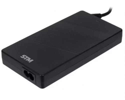 Блок питания для ноутбука STM 90W SLU90 (универсальный автоматический 15-20v, 9 переходников, 1xUSB 2,0A) черный