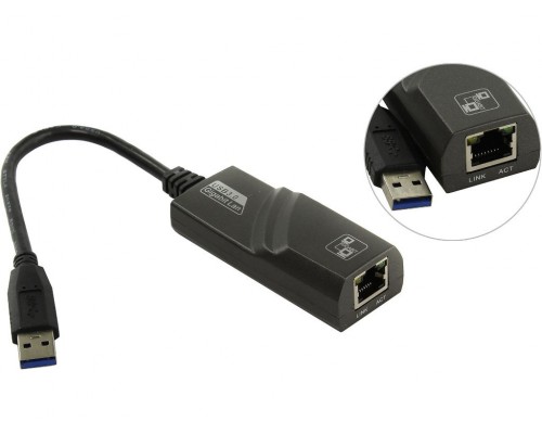 Сетевой адаптер 1000Мбит/с KS-312 USB3.0 черный