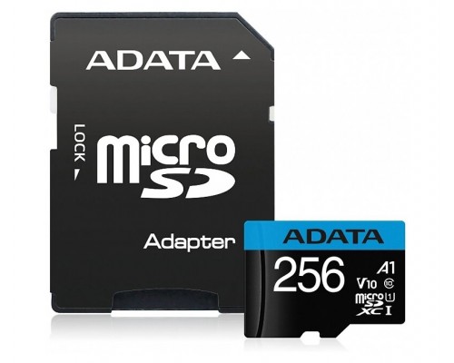 Карта памяти MicroSD 256Gb ADATA AUSDX256GUICL10A1-RA1 microSDXC UHS-I U1 class 10 запись/чтение - до 10/100 Мб/сек