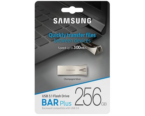 Флеш драйв Samsung 256Gb USB3.1 BAR Plus MUF-256BE3/APC, скорость запись/чтение - до 50/300MB/s