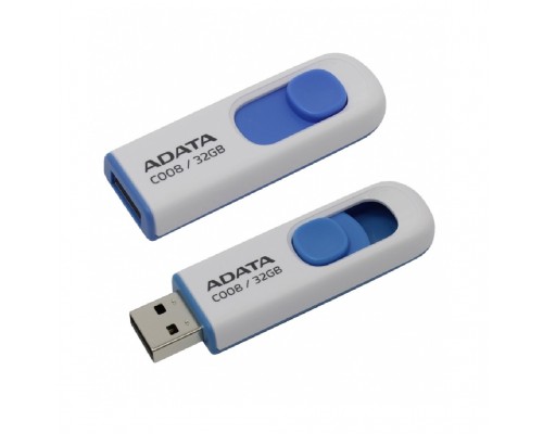 Флеш драйв A-DATA USB 2.0 32Gb C008 AC008-32G-RWE белый-синий