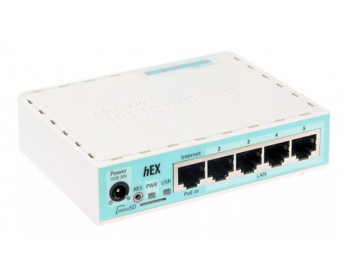 Маршрутизатор Mikrotik RB750Gr3 RouterBoard, 5х 10/1000 Mbps Ethernet портов, USB 2.0 port, PoE output