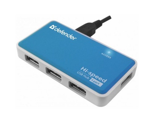 Разветвитель USB 2.0 4port Defender Quadro Power Art.83503, с блоком питания