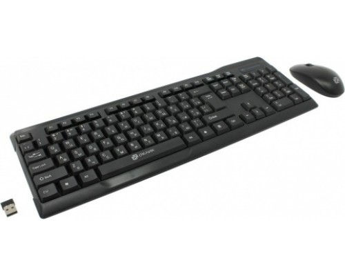 Клавиатура+мышь Oklick 230M, 2.4GHz, беспров. оптич. мышь 2кн+скр. 1000dpi, USB, черный