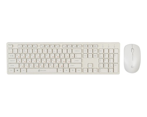 Клавиатура+мышь Oklick 240M, 2.4GHz, беспров. оптич. мышь 2кн+скр. 1600dpi, Slim, USB, белый