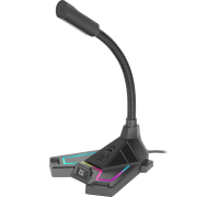 Микрофон Defender Pitch GMC 200 игровой на подставке кабель 1,5м LED подсветка черный (64620)