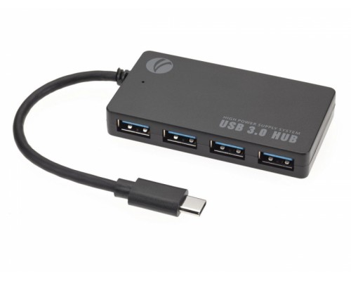 Разветвитель USB 3.1 Type-C 4 port USB3.0 DH302C VCOM черный
