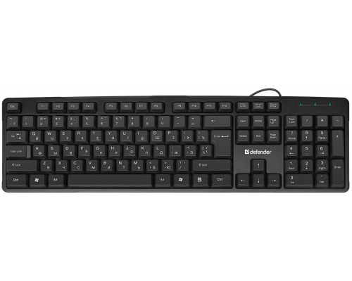 Клавиатура Defender HB-440 RU мембранная 104кн USB черный (45440)