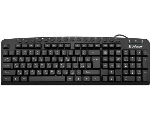 Клавиатура Defender Focus HB-470 RU мембранная 104кн USB черный (45470)