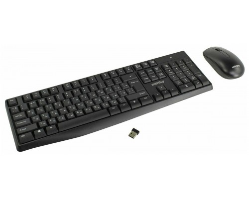 Клавиатура+мышь Smartbuy ONE SBC-207295AG-K беспроводная мультимедиа USB черный