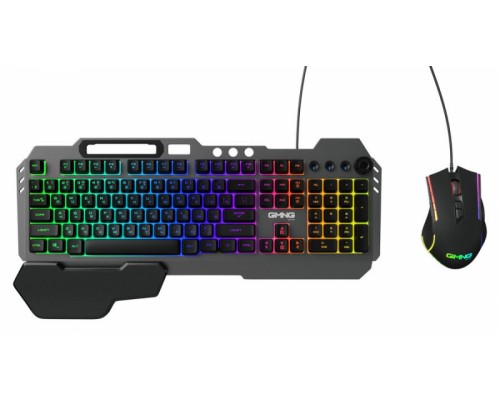 Клавиатура+мышь Oklick 700GMK оптическая, 7200 dpi, 8 кн, отключаемая подсветка, коврик в комплекте, USB черный