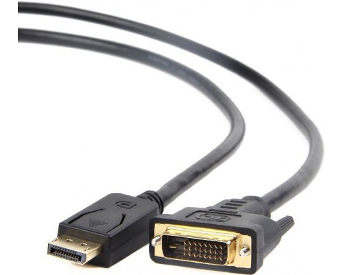 Кабель DisplayPort-DVI Gembird/Cablexpert CC-DPM-DVIM-1M 20M/19M, черный, 1м