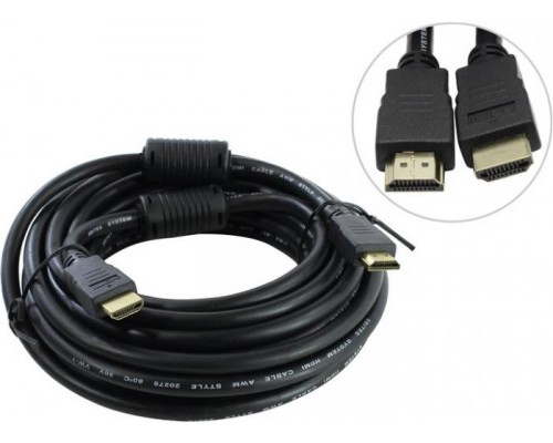 Кабель HDMI 5bites APC-014-150, v1.4, с позол. контактами, фер.кольца, 15м