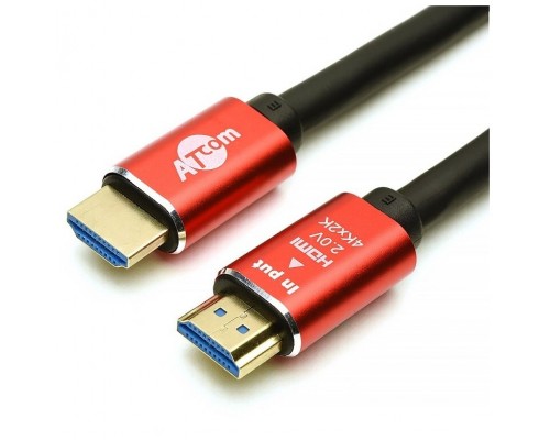 Кабель HDMI ATCom AT5940 Red/Gold HDMI v2.0, 1м