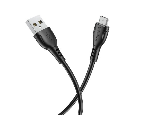 Кабель USB AM-microB 5Pin Borofone BX51, 2,4A, 1м, черный