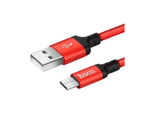Кабель USB AM-microB 5Pin Hoco X14, 2м, красный