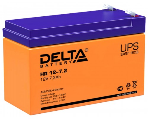 Аккумуляторная батарея для ИБП Delta HR 12V, 7,2A·h