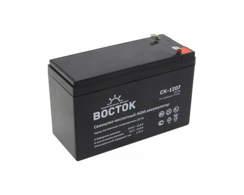 Аккумуляторная батарея для ИБП ВОСТОК CK 1207 12V, 7,2A·h