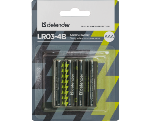 Элемент питания  AAA Defender LR03-4B 4PCS 56002 (1шт)