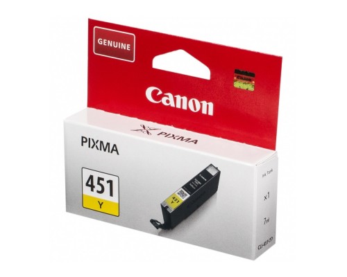 Картридж Canon CLI-451Y Pixma iP7240/MG5440/5540/6340/7140 Yellow (o)