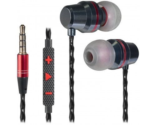 Гарнитура Defender Tanto вставные наушники, длина кабеля 1,2м черный+серый (64451)