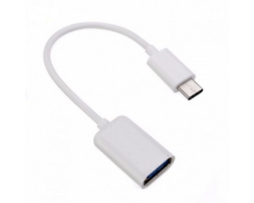 Адаптер USB 3.0 Type-C-AF OTG KS-is KS-297, 0,1m, белый