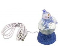 Сувенир - светящаяся игрушка Снеговичок Толстячок Orient NY6010 USB