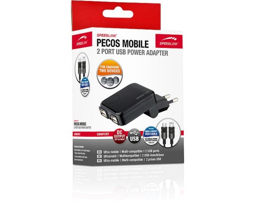 Адаптер питания 220V -> 5V 500mA Speedlink Pecos Mobile USB Power Adapter