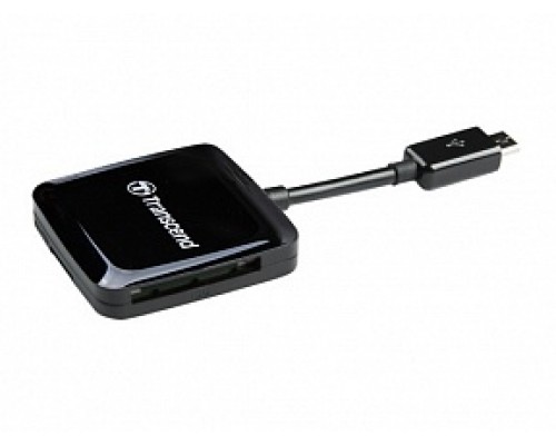 Устройство чтения карт памяти Transcend TS-RDP9K SDHC/microSDHC, USB 2.0/micro USB OTG, внешн., черный
