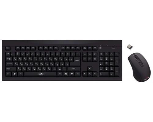 Клавиатура+мышь Oklick 210M, 2.4GHz, беспров. оптич. мышь 4кн+скр. 1600dpi, USB, черный