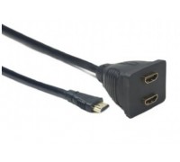 Разветвитель HDMI Cablexpert DSP-2PH4-002 1HDMI->2 Монитора, FullHD, 3D, v1.4 (2 монитора, телевизора для поочередного использования)