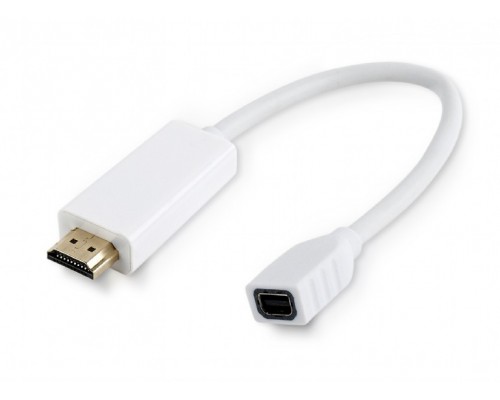 Переходник видео miniDisplayPort - HDMI Cablexpert A-mDPF-HDMIM-001-W 20F/19M 0,1m белый