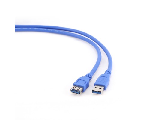 Удлинитель USB3.0 Gembird CCP-USB3-AMAF-6 позол. контакты, синий 1.8м