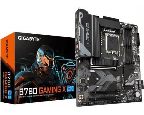 Материнская плата Gigabyte S1700 B760 GAMING X DDR4 4xDDR4 up 128Gb 3xM2 4xSATA RAID1,5,10 2.5GBe LAN 1xHDMI 1xDP ATX RTL