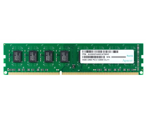 Модуль памяти DDR3 Apacer 8Gb 1600MHz CL11 DIMM 1,5v AU08GFA60CATBGC 2R 512х8 RTL