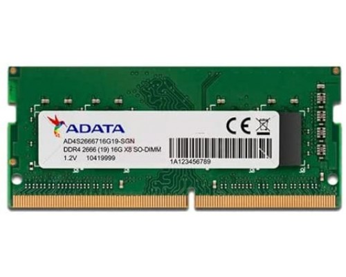 Модуль памяти DDR4 ADATA 16Gb 2666MHz CL19 SO-DIMM 1,2v AD4S266616G19-SGN RTL