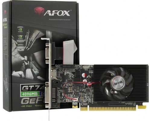 Видеокарта 4096Mb PCI-E Afox GeForce GT740 AF740-4096D3L3 128bit PCI-E 3.0 DDR3 1xD-Sub 1xDVI 1xHDMI RTL
