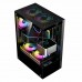 Корпус ALSEYE Spider-B Midi-Tower mATX fan case 5x120mm (установлено 5шт. с FRGB подсветкой), боковая и передняя стенка из закаленного стекла, 2хUSB2.0, 1хUSB3.0, Audio I/O, черный, без БП
