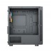 Корпус ACD Citadel 104 mATX, fan case 6x120mm: установлено 4x120mm ARGB, 1xUSB3.0, 2xUSB2.0,  закаленное стекло, черный (без БП)