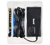 Блок питания для ноутбука Buro 90W BUM-1245M90 (универсальный ручной 12-24v, 8 переходников, USB) черный