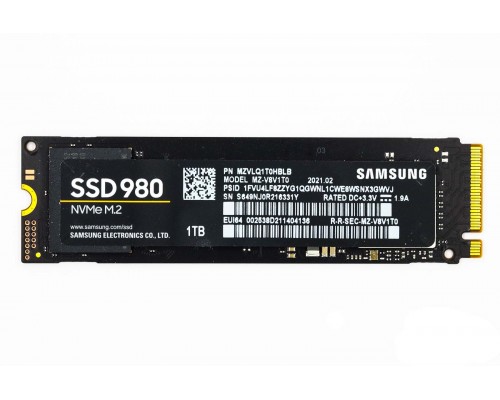 Накопитель SSD M.2 500Gb PCI-E3.0x4 Samsung 980 MZ-V8V500BW, Write 2600MB/s, Read 3100MB/s, 300TBW
