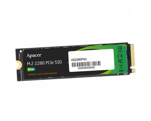 Накопитель SSD M.2 256Gb PCI-E3.0x4 Apacer AP256GAS2280P4-1 2280, NVMe, Write 2000MB/s, Read 3000MB/s, 200TBW