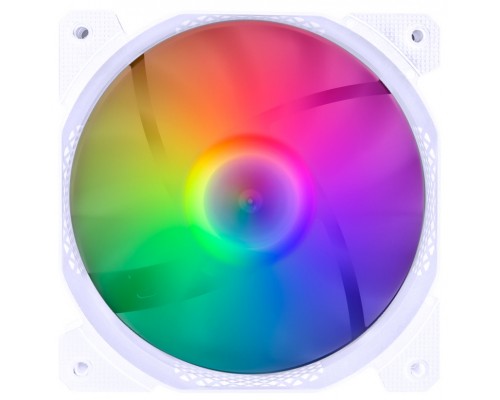 Вентилятор 140x140x25мм 1STPLAYER F1-PLUS White, 3pin, гидродинамический, 1100RPM, 51.9CFM, 23,5dBA, RGB LED подсветка